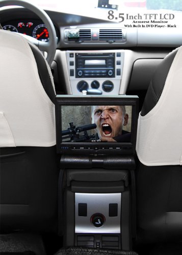 Tan Universal 8.5" Center Console Armrest Swivel Monitor With Built In DVD Player IR & FM... N6