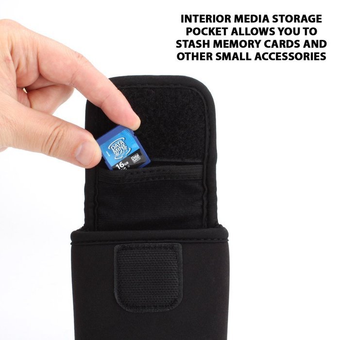 USA GEAR Action Camera Protective Carrying Pouch w/ Quick Release Carabiner , Belt Loop & Scratch-Resitant Interior... N4