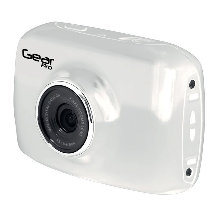 Sound Around GDV123WT Gear Pro HD Sport Action Camera, 720p Wide-Angle Camcorder with 2.0 Touch Screen SD Card...