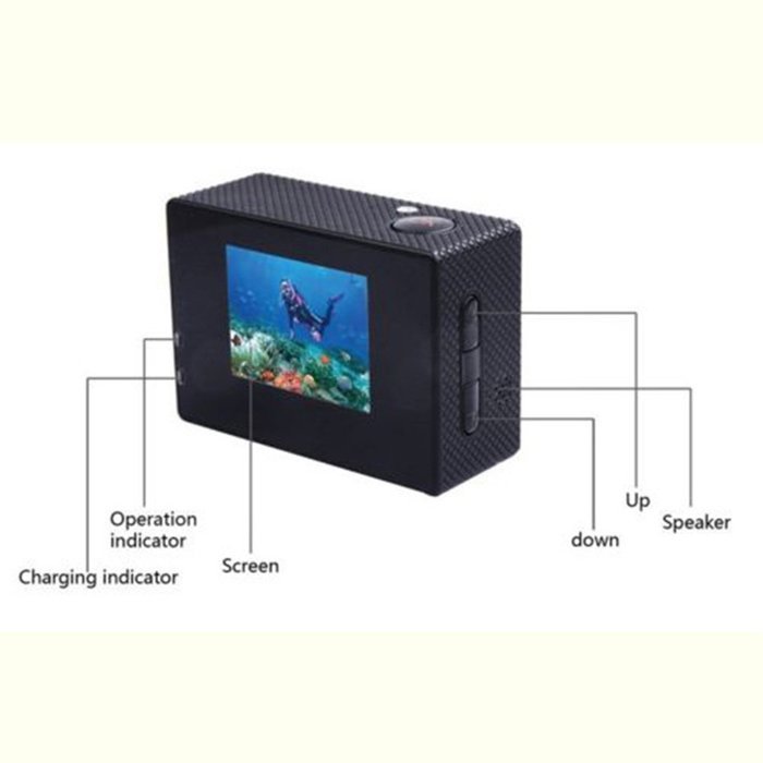 Topbeu Waterproof Wifi 12MP HD 1080P Car Bike Helmet Cam Sports DV Action Camera N7