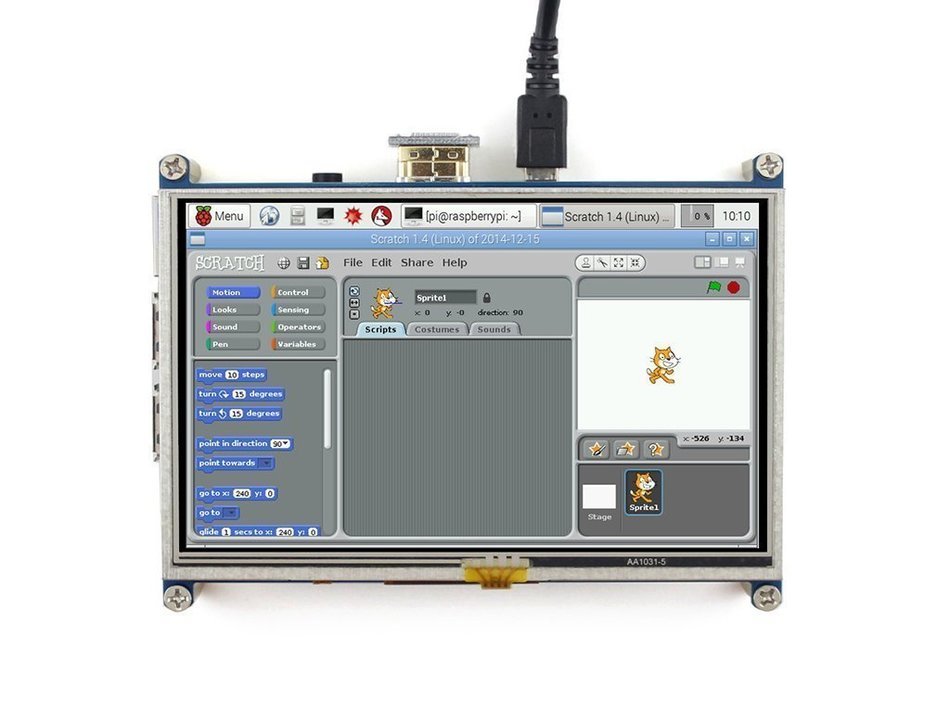 Waveshare Raspberry Pi LCD Display Module 5inch 800*480 TFT Resistive Touch Screen Panel HDMI... N8
