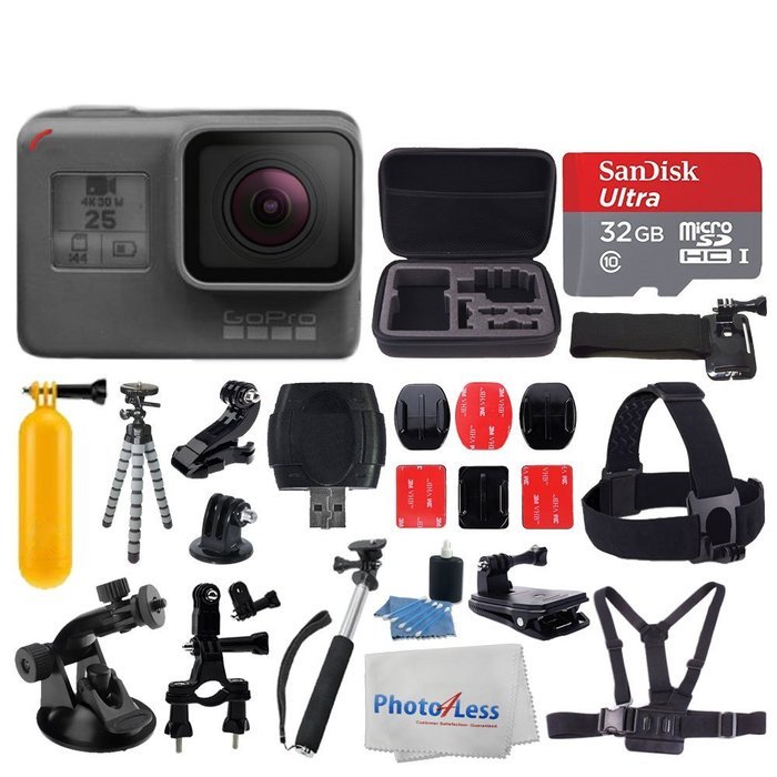 GoPro HERO5 Black Sports Action Video Camera - Waterproof to 33', Wi-Fi, Bluetooth & GPS + SanDisk Ultra 32GB...