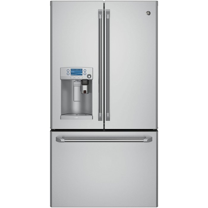 G.E. CYE22USHSS Caf CYE22USHSS 22.2 Cu. Ft. Stainless Counter-Depth French Door Refrigerator with Keurig N3