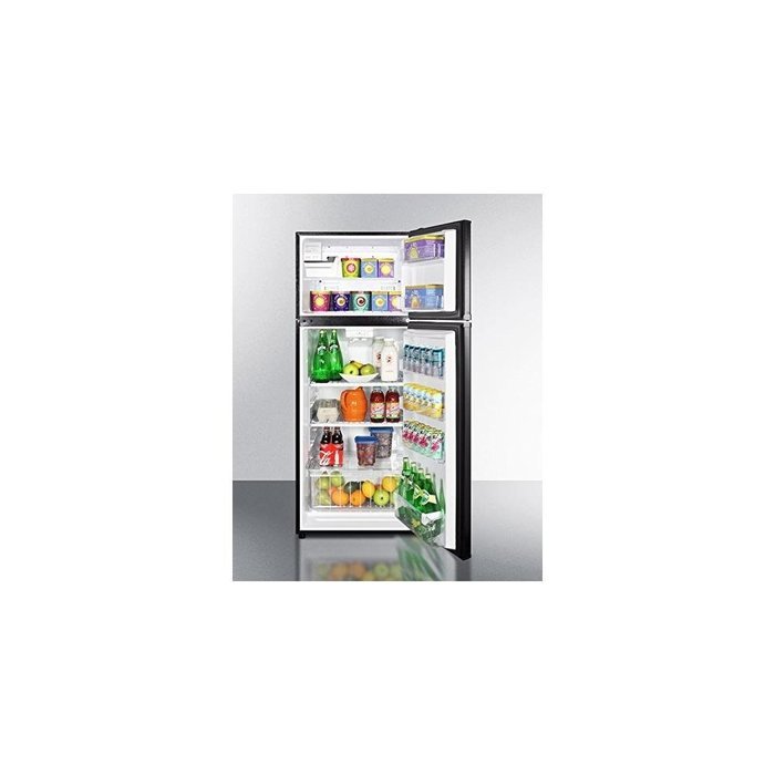 Summit FF1119BIM ADA Compliant Frost-free Refrigerator-freezer in Black with Icemaker