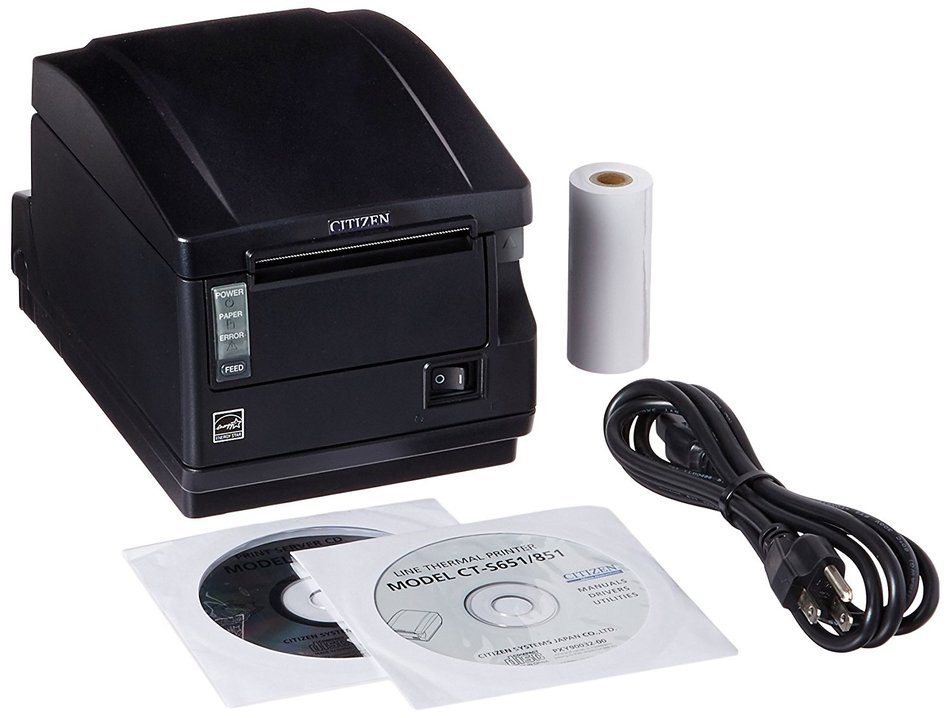 Citizen America CT-S651S3ETUBKP CT-S651 Series POS Thermal Printer with PNE Sensor, Front Exit, Ethernet Connection...