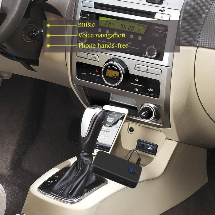YETOR Bluetooth 4.1 Receiver, BT Adapter & Hands-Free Car Kits, Mini Wireless Music Adapter for Home/Car Audio... N18