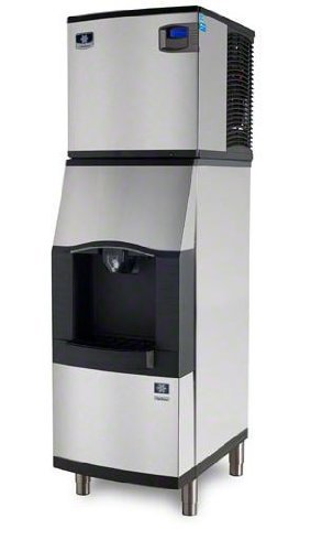 Manitowoc IY-0325W-SPA-160 350 Lb Water-Cooled Half Cube Ice Machine w/ SPA-160 Hotel Dispenser