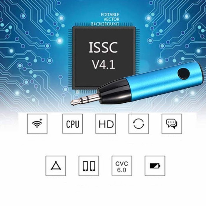 Gouptec 2016 Bullet Style Mini Bluetooth V4.1 Music Receiver Adapter 3.5mm AUX Audio Wireless Bluetooth Car Kit... N4