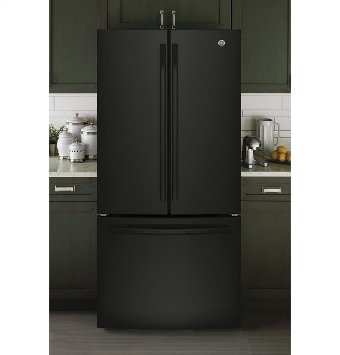 GE GNE25JGKBB French Door Refrigerator with 24.8 cu. ft. Total Capacity, in Black N5