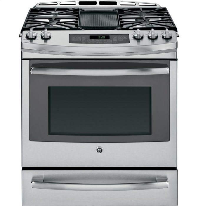GE PGS920SEFSS Profile 30" Stainless Steel Gas Slide-In Sealed Burner Range - Convection N4