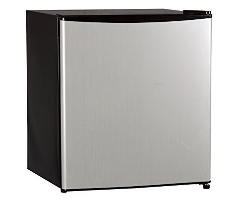 BestAppliance Stainless-Steel 1.6 Cubic Feet Compact Single Reversible Door Refrigerator and Freezer