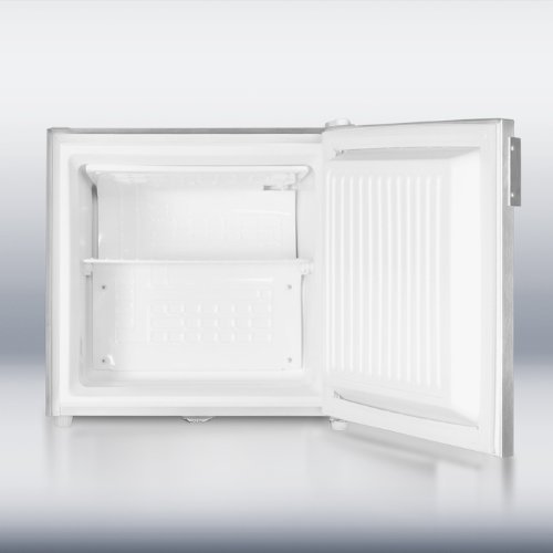Summit FS20LCSSMED: Compact -20(degree)C all-freezer in stainless steel with lock, alarm thermometer, and hospital... N2