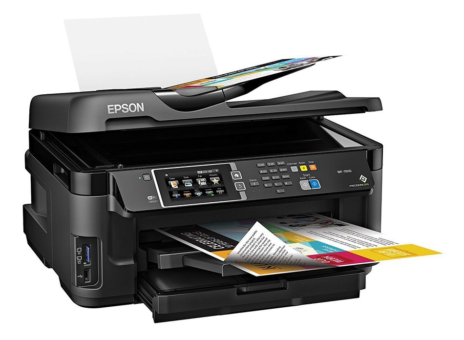 Epson WorkForce WF-7610 Wireless Color All-in-One Inkjet Printer with Scanner and Copier N3