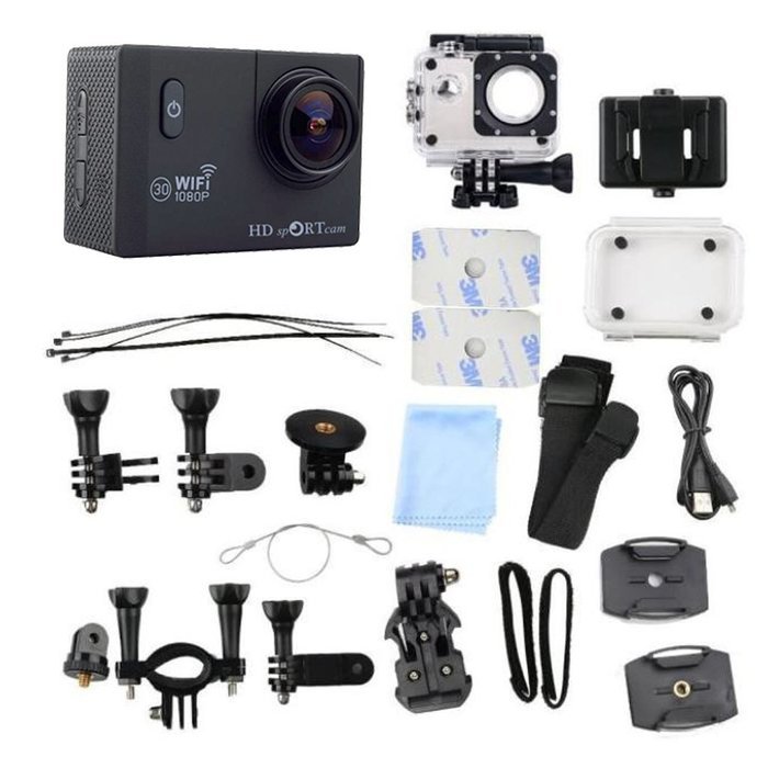 POTO C10 Full HD 1080P WIFI Sports Action Camera 2.0 Inch HD LCD Screen 170 Degrees Wide Angle 60M Waterproof... N8