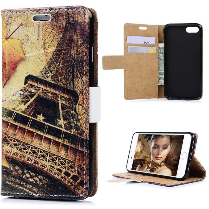iPhone 7 Case (4.7 inch) - Wallet Folio Flip Premuim PU Leather Case Colorful Print Design with Stand Magnetic... N82