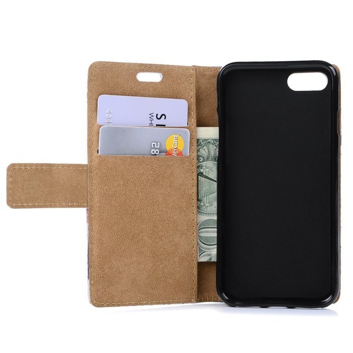 iPhone 7 Case (4.7 inch) - Wallet Folio Flip Premuim PU Leather Case Colorful Print Design with Stand Magnetic... N85