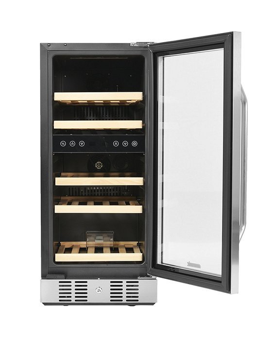 NewAir AWR-290DB Compact 29 Bottle Compressor Wine Cooler, Black/Stainless Steel N5