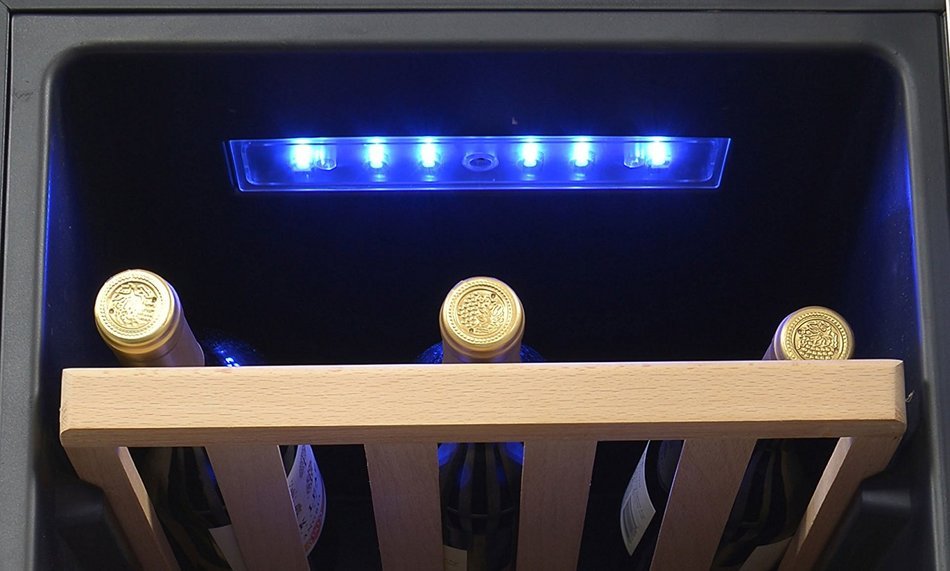 NewAir AWR-290DB Compact 29 Bottle Compressor Wine Cooler, Black/Stainless Steel N8