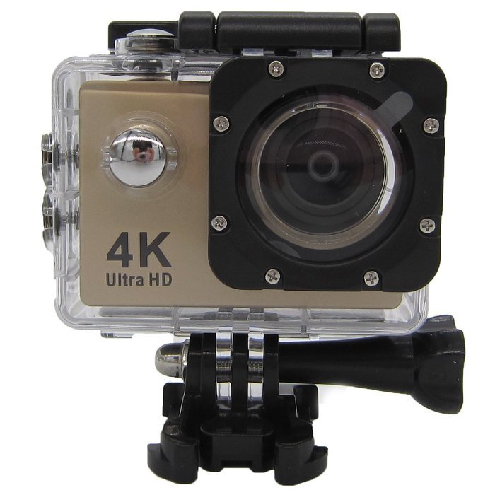 Unitesoul SPV-1 WiFi HD Action Sports Camera 2.0 4K 25FPS 1080P 60FPS 170 Degree Wide-Lens waterproof ，Gold N7
