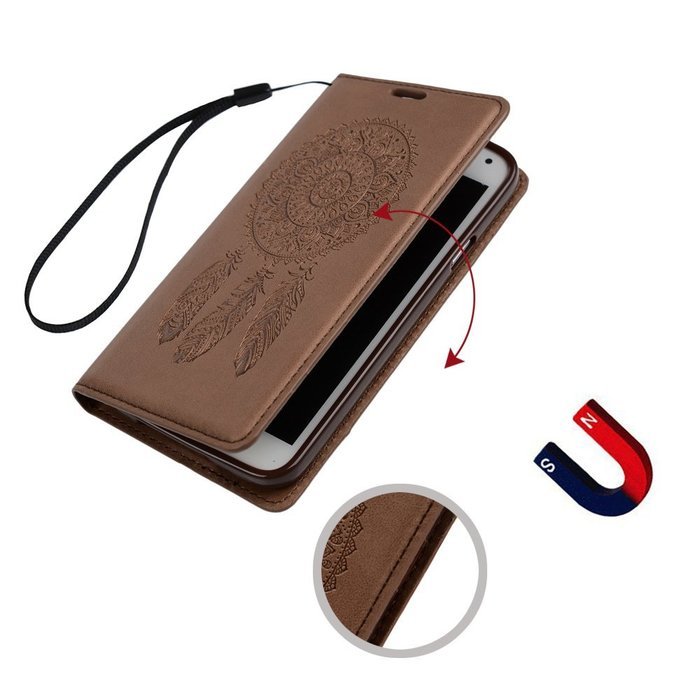 Galaxy S5 Case, YOKIRIN Printed Dream Catcher & Campanula Design [Wrist Strap] Flip Folio... N33