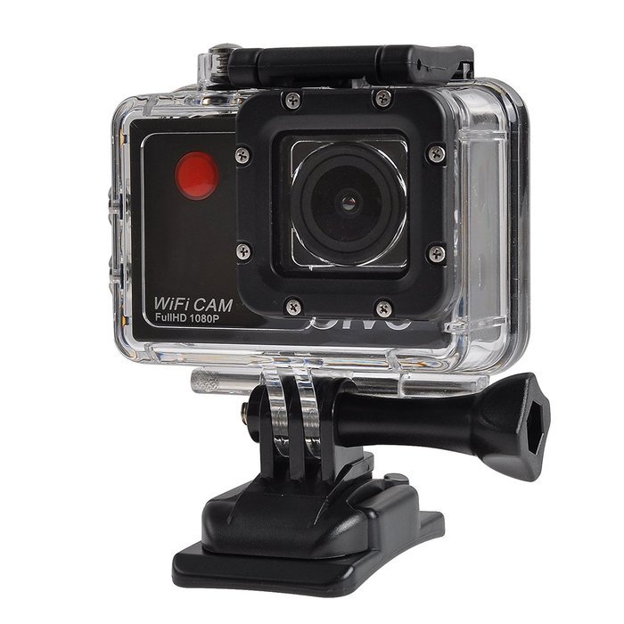 5IVE Waterproof Wifi Action Camera DV 12MP 1080P HD DVR Camcorder + Mounting Accessories & Remote Control (Black) N6