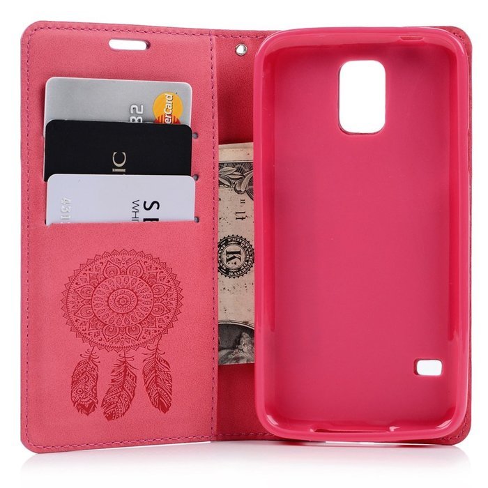 Galaxy S5 Case, YOKIRIN Printed Dream Catcher & Campanula Design [Wrist Strap] Flip Folio... N36