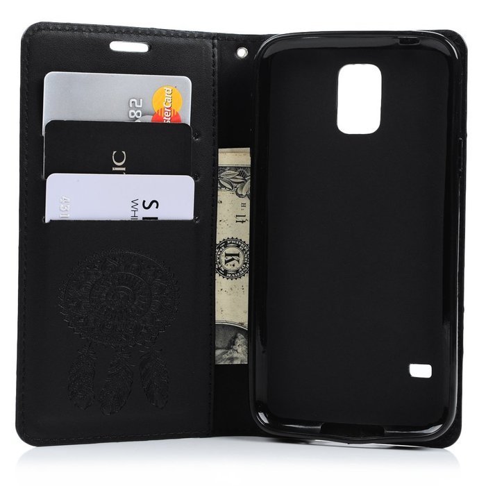 Galaxy S5 Case, YOKIRIN Printed Dream Catcher & Campanula Design [Wrist Strap] Flip Folio... N38