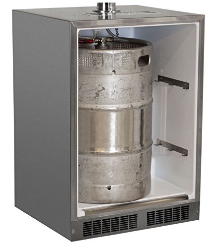 Marvel MO24BTS2RS Outdoor Built-In Beer Dispenser, Twin Tap, Solid Door, Right Hinge, 24", Stainless Steel N3