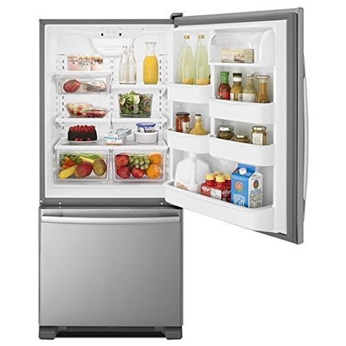 Amana ABB1924BRB 18.5 Cu. Ft. Black Bottom Freezer Refrigerator - Energy Star N8