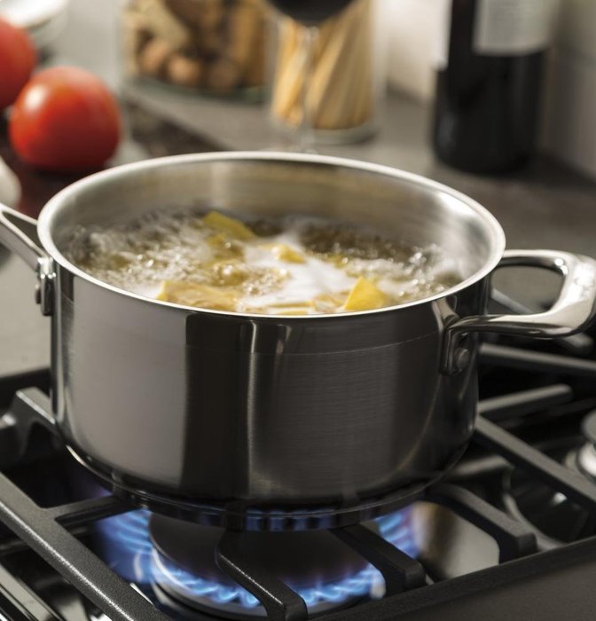 GE JGB860DEJBB 30" Black Gas Sealed Burner Double Oven Range - Convection N2