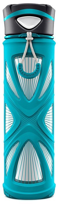 Zulu Core Glass Water Bottle with Quick-Cap Lid N7