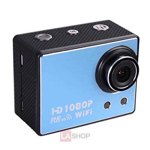 Full HD 1080P Wifi Enabled 50M Waterproof Sports Camera Camcorder w/ Remote Control - Blue N2