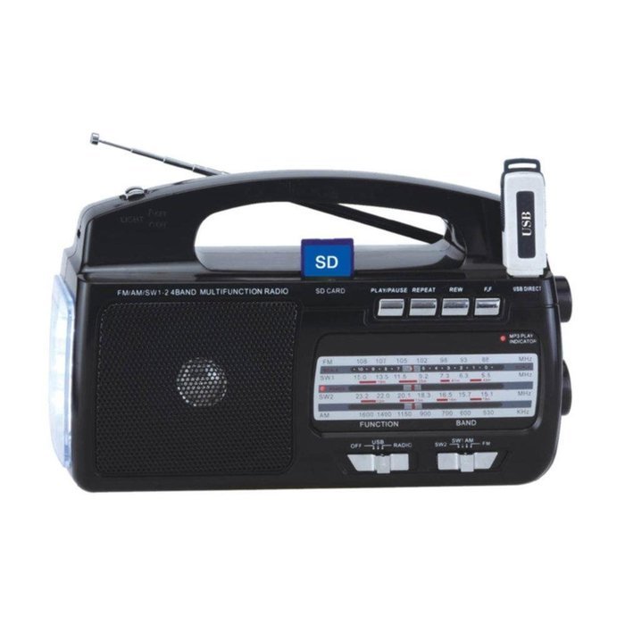 Supersonic 4 Band Am/Fm/Sw1/Sw2 Radio W/Flash Light Usb & Sd Inputs consumer electronics