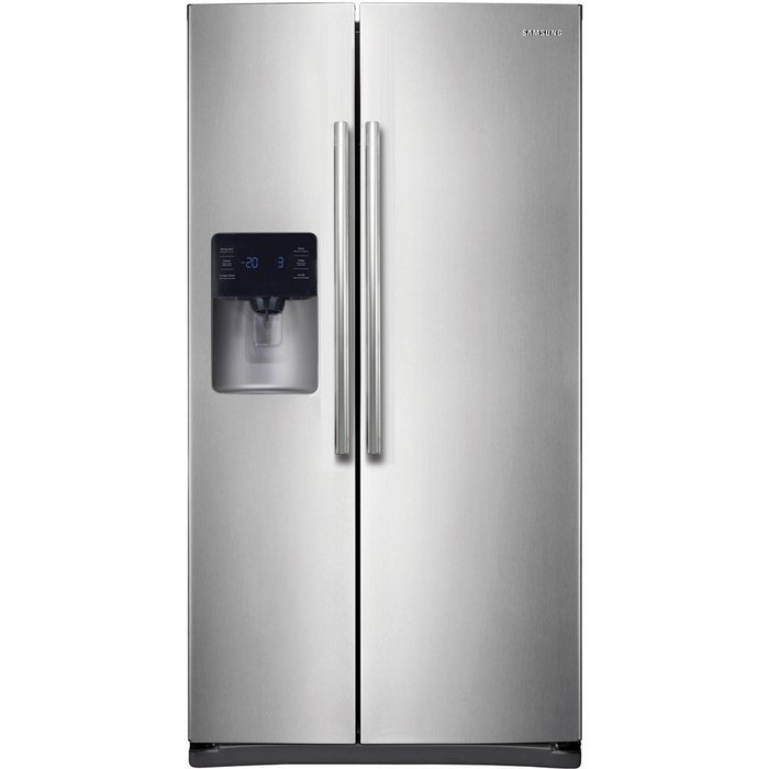 Samsung RS25H5111SR Energy Star 24.5 Cu. Ft. Side-by-Side Refrigerator/Freezer with External Water/Ice Dispenser... N2