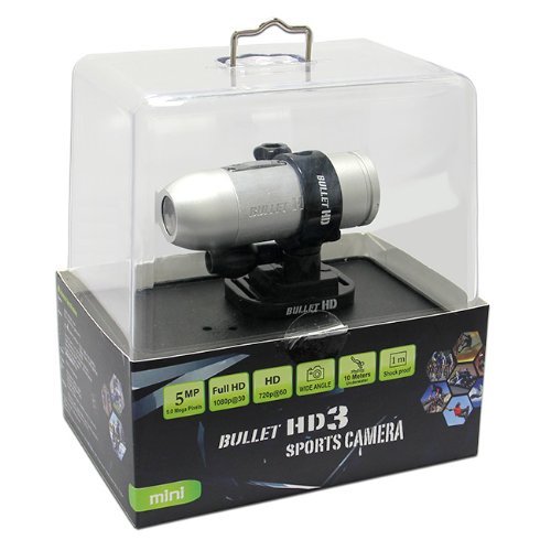 Maximal Power Mini Bullet HD3 Sports Camera/Camcorder (Silver) N2