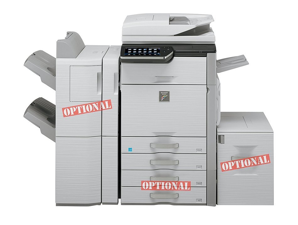 Refurbished Sharp MX-5111 Ledger-size Color Multifunction Printer &ndash; Copy, Print, Scan, 2 Trays, Cabinet, Auto...