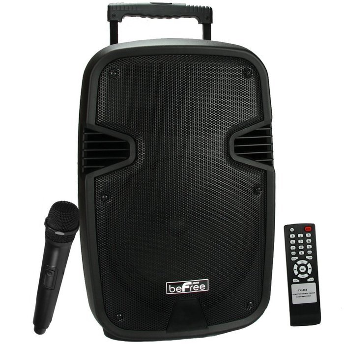 beFree Sound 10 Bluetooth Portable Speaker with USB/SD FM Radio and Lights