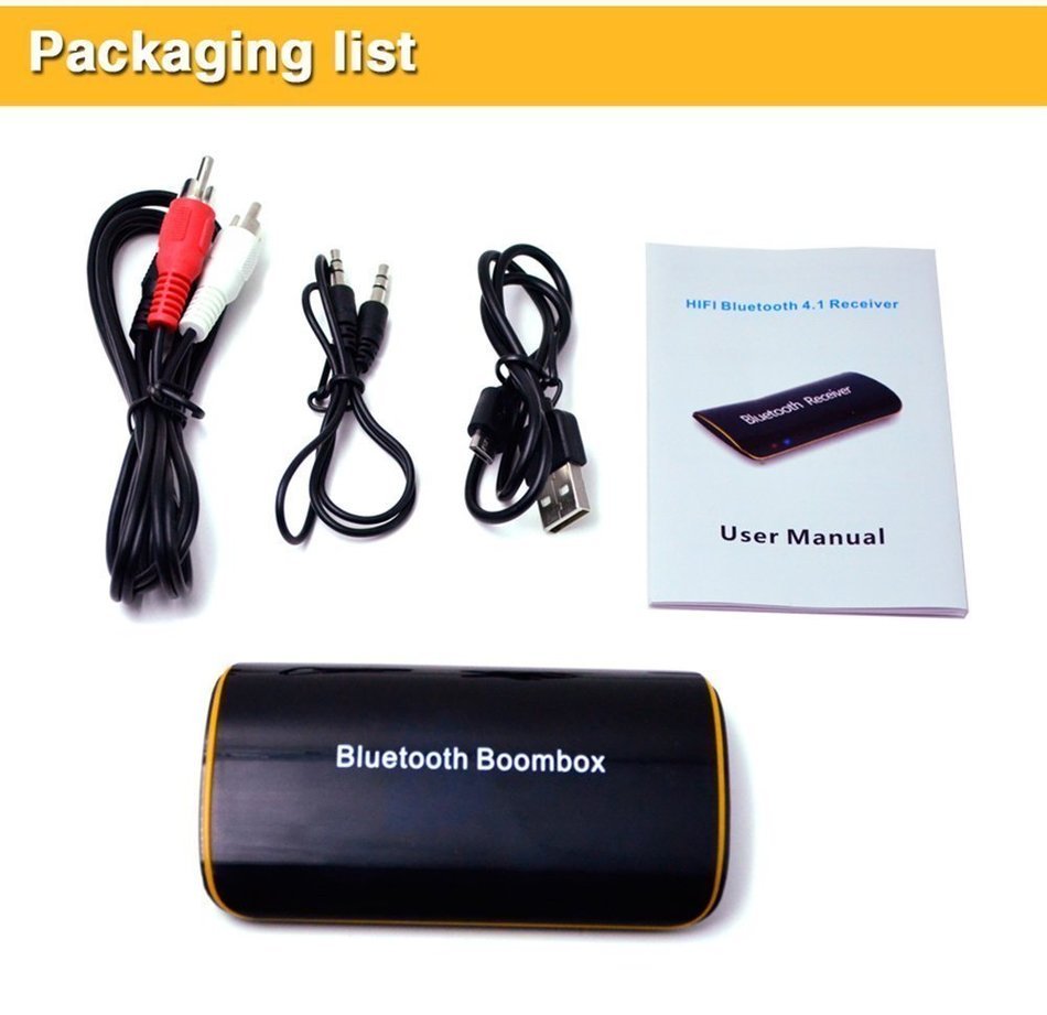 ZENGHAO Wireless Stereo Bluetooth 4.1+EDR Receiver Audio Music Box with 3.5mm Audio Plug N9