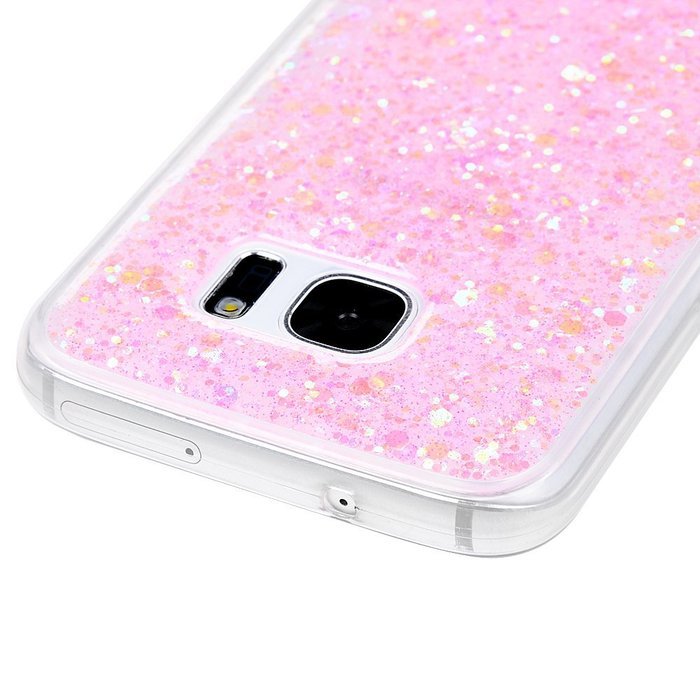 Badalink Galaxy S7 Case Shiny Glitter Sparkle Powder Series Shockproof Drop Protection Soft TPU Rubber Protective... N24