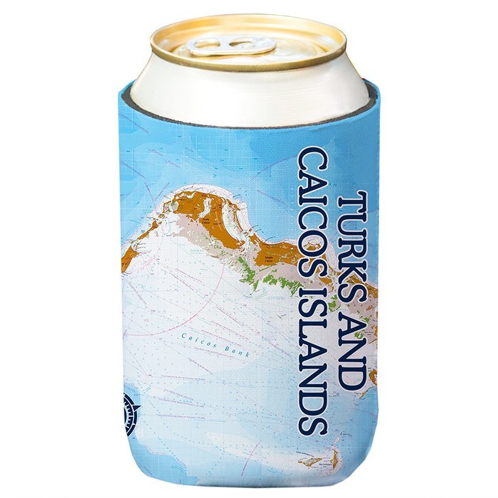 Altered Latitudes Turks & Caicos Islands Chart Standard Beverage Cooler (4-Pack)