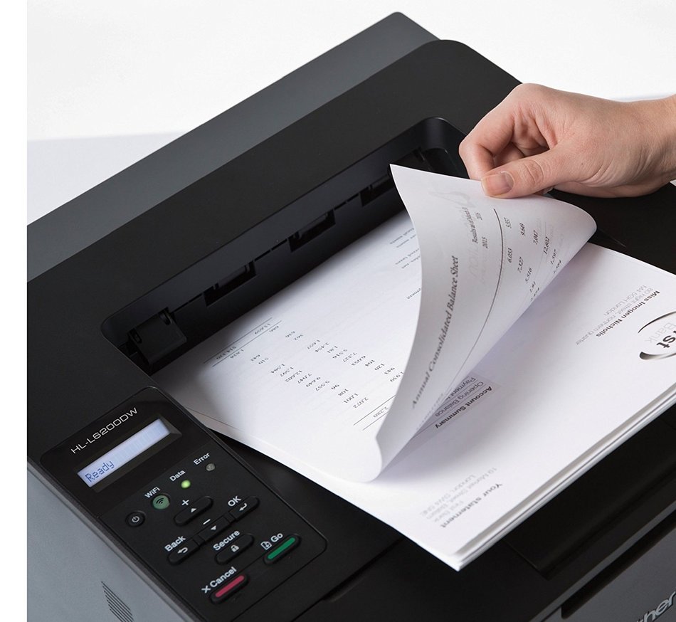 Brother HLL6200DWT Wireless Monochrome Printer with Dual Paper Tray, Amazon Dash Replenishment Enabled N4