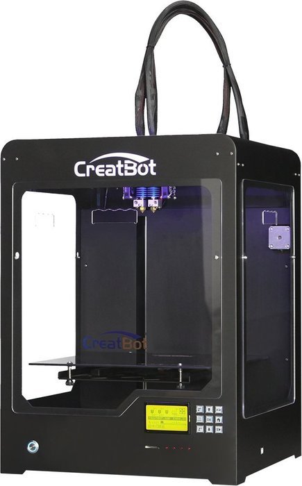 CreatBot DX --- Professional Grade 3D Printer --- Dual Extruders, Semi-Enclosed, Heated Bed, Solid Steel Construction. N2