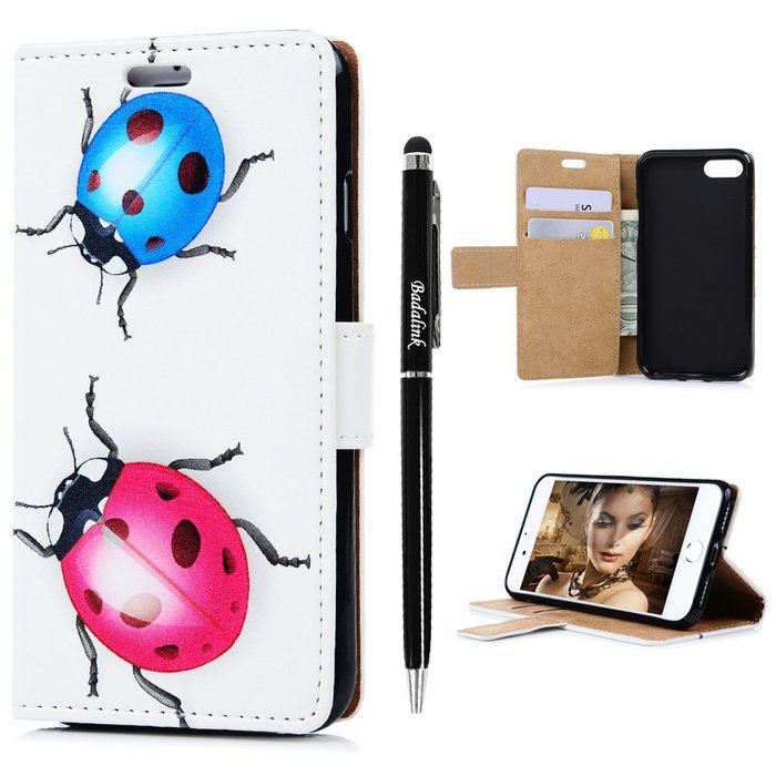 iPhone 7 Case (4.7 inch) - Wallet Folio Flip Premuim PU Leather Case Colorful Print Design with Stand Magnetic... N92