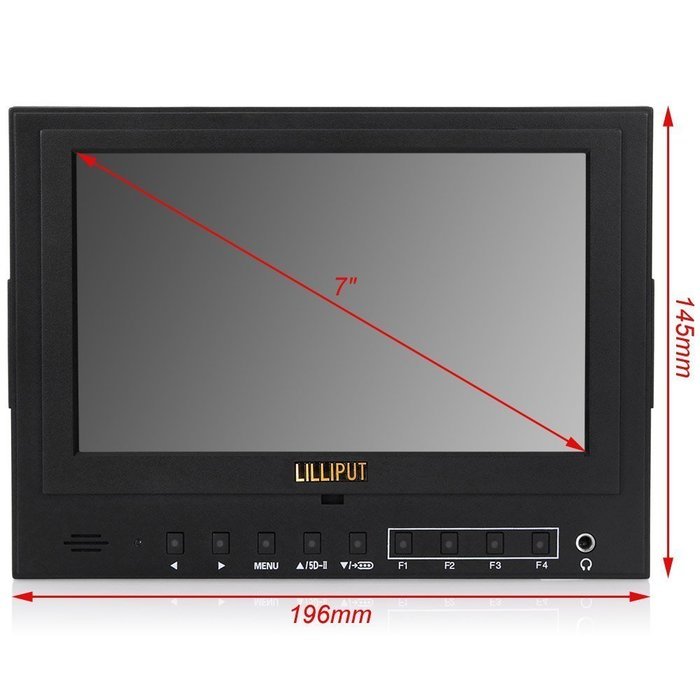 Lilliput 5D-II/P 7 TFT LCD HDMI Monitor PEAKING Canon 5D Mark II 5d2 with Cable and Shoe Mount N2