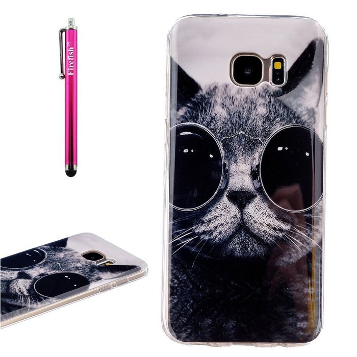 Galaxy S7 Edge Case, Firefish [Fashion Style] [Anti-slip] Ultra Slim Exact Fit Lightweight Flexible TPU Soft Back... N55
