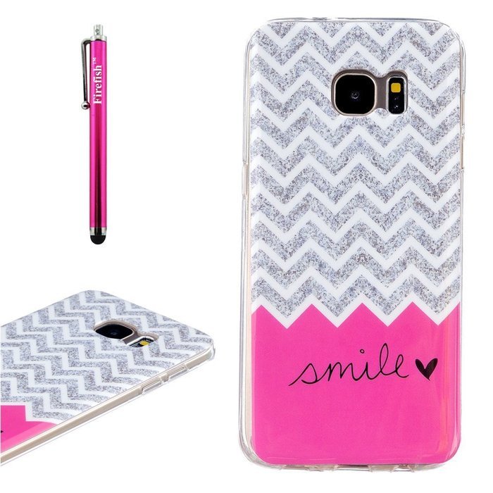 Galaxy S7 Edge Case, Firefish [Fashion Style] [Anti-slip] Ultra Slim Exact Fit Lightweight Flexible TPU Soft Back... N62