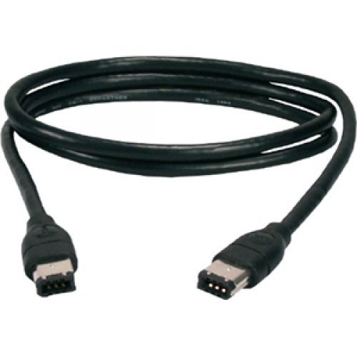 QVS 25FT IEEE 1394 6PIN TO 6PIN M/M FIREWIRE/ILINK BLK CABLE / CC1394-25 /