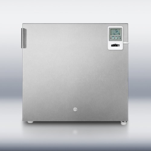 Summit FS20LCSSMED: Compact -20(degree)C all-freezer in stainless steel with lock, alarm thermometer, and hospital... N3