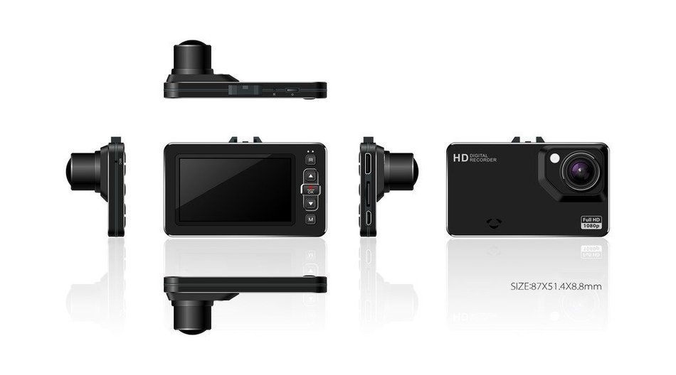 TTL 2.7" LCD Screen Full HD 1080P Car Cam DVR Tv Recorders with Lane Departure Warning System