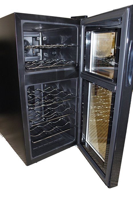 HOMEIMAGE DUAL-ZONE Thermo Electric Wine Cooler for 18 Bottles - HI-18T N3